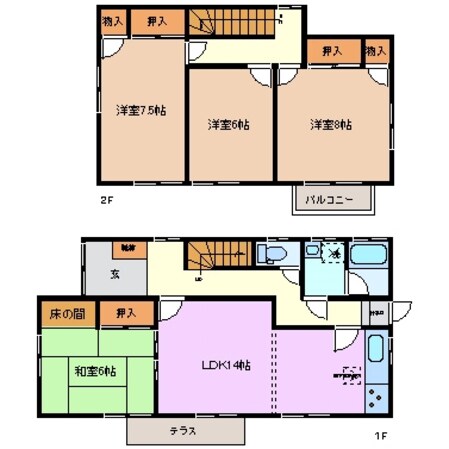 山城駅 徒歩17分 1階の物件間取画像